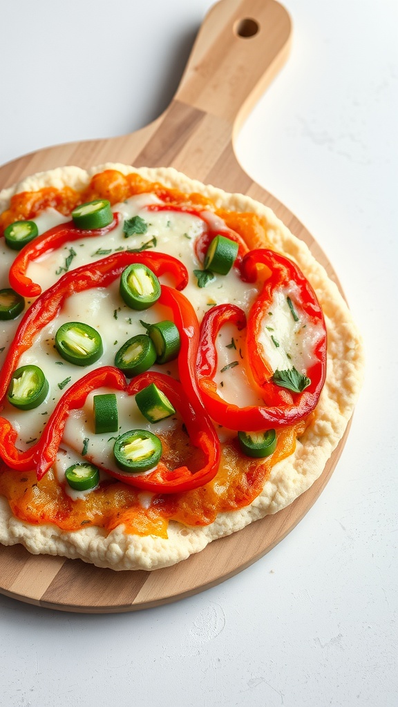 Bell Pepper Pizza with Cauliflower Crust